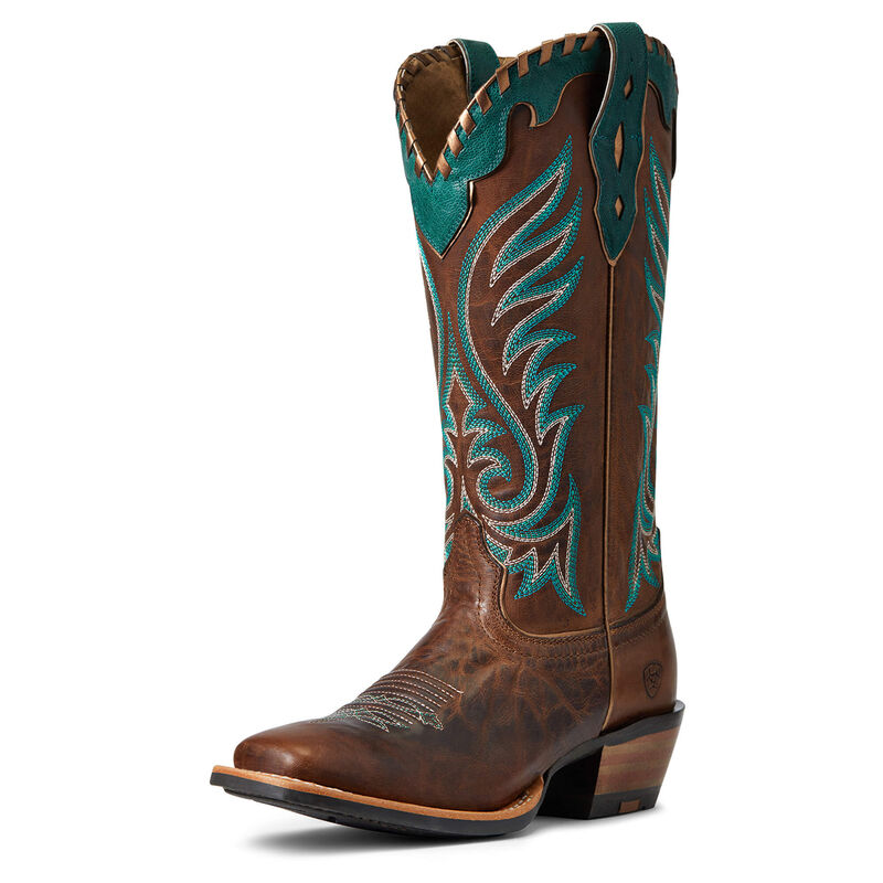 Ariat Westernstiefel Damen - Crossfire Picante DunkelBraun/Türkis ( IEGZH-3072 )